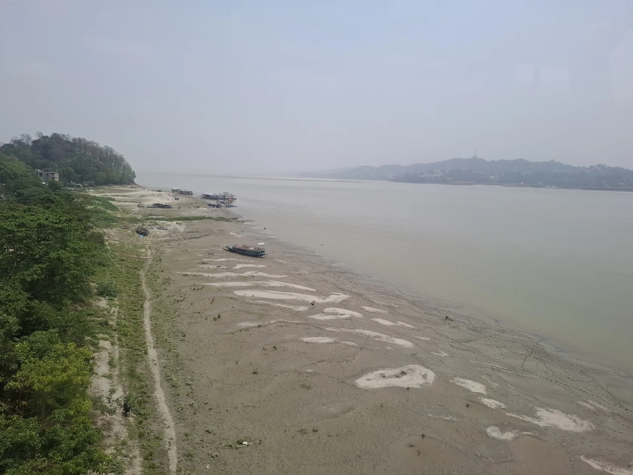 Brahmaputra river bed in Guwahati