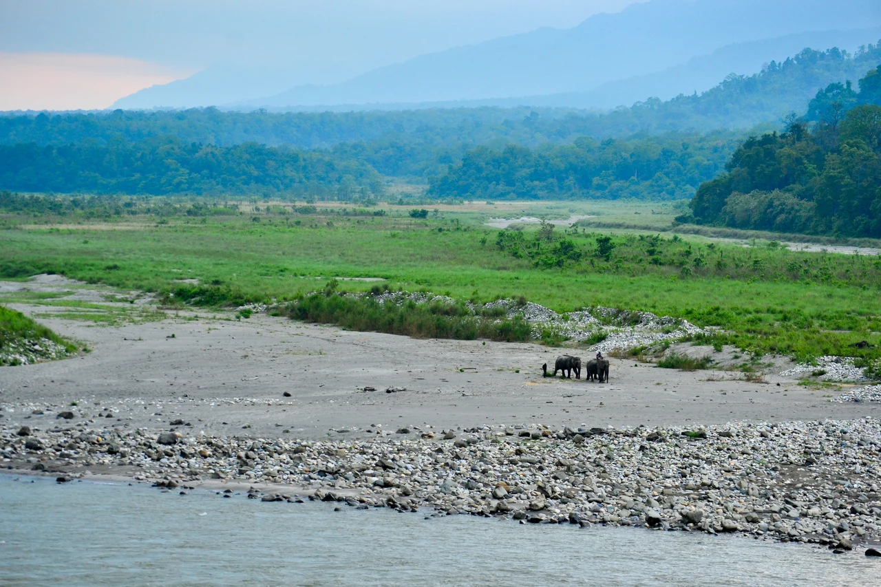 Mountain view from Manas National Park