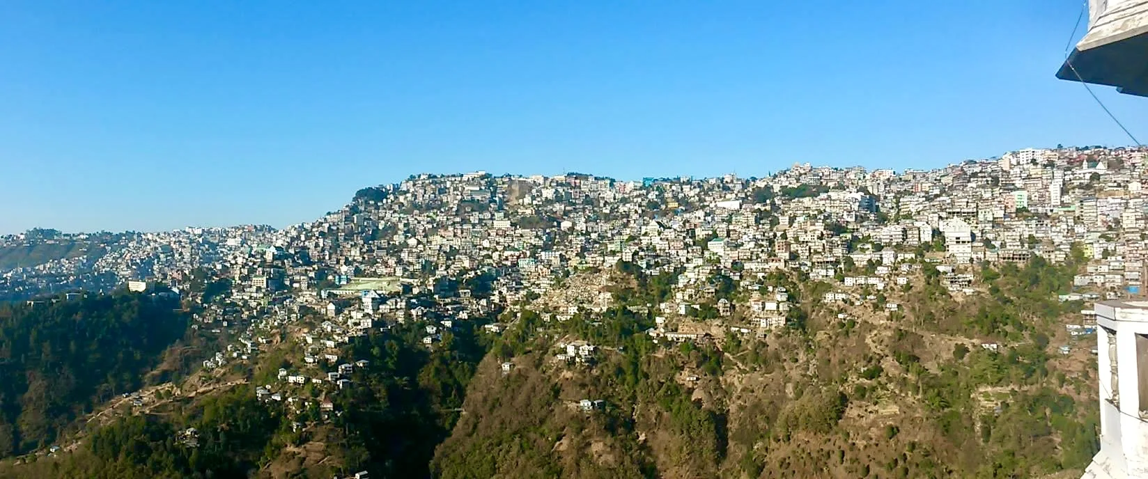Aizawl city across the hills, Mizoram